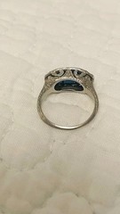 Art Deco Style Round Cut Lab Created Diamond 14k Yellow Gold FN Wedding Ring