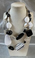 Lot of 10 Vintage Chunky Beaded Statement Necklaces Boho Chic Acrylic Resin Wood