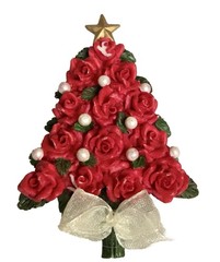 Vintage Christmas Tree Pin Brooch Lot 7 Holiday Festive Trees 3D