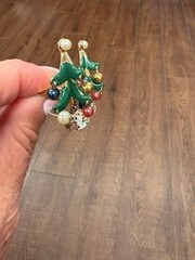 Robert Zentall Holiday Tree with dangling ornaments & Bell that rings-Jewellery