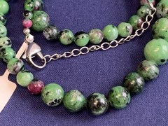 Vtg Semi Precious Stone Jewelry Lot Necklace Bracelet Multicolor Stones