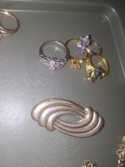 26 pcs jewelry drawer costume jewelry, RG, GP, 925/ Rings, necklaces, bracelets