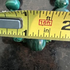 Vintage Genuine Natural Malachite Graduated Bead 20” Necklace 93g