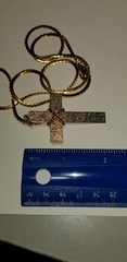 Reversible Vintage Gold Tone Cross & 24″ Chain