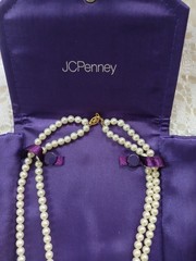 Vintage JC Penny Faux Pearl Double Strand Necklace
