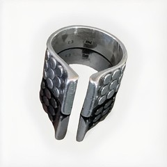 RARE 1968 VINTAGE MODERNIST ANNA GRETA EKER NORWAY STERLING SILVER “KNOT” RING