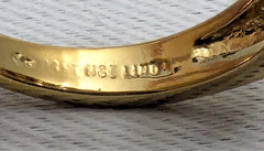 VTG Designer Lind 14K Gold Plate H.G.E. 5 Birthstones Ring Gemstones – Size 7