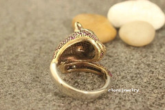 2.30Ct Round Cut Lab Created Ruby Leopard Panther Ring 14k Yellow Gold Plated
