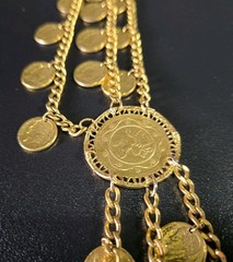 Vintage Mid-Century Victorian Revival Coin Necklace