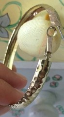VTG Goldtone Metal Hoop Texture Pierced Earrings Hypo Allergenic Jewelry USA