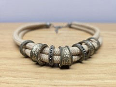 Vintage Tribal Corded Boho Choker 21″ In Long