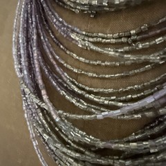 Vtg Waterfall 90s Y2k Beaded Necklace ~ Metal Acrylic Purple Friends Era 19” Adj