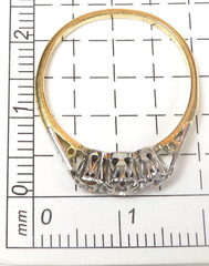 Antique Art Deco 1920’s PPLS 3 Diamond Engagement Ring Size 8.25 UK-Q EGL USA