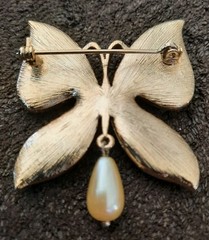 green butterfly brooch