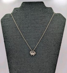 Vintage 925 Sterling Silver Crab Cancer Zodiac Pendant 17.75″ Box Chain Necklace