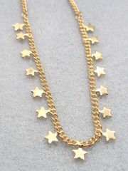 Set Of 3 Gold Tone Necklace Chain Charm Pedant.
