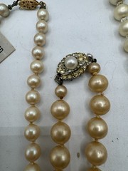 Faux and Simulated Pearl Necklaces and Bracelets Vintage *See Description*