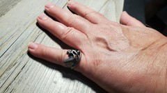 Mid Century Surrealist Abstract Expressionism Sterling Silver Studio Art Ring