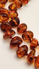 Vintage Baltic Amber Nugget Necklace Hand Knotted 24″ UV