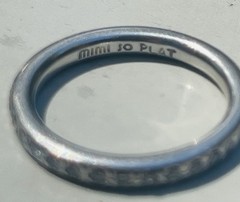 Mimi So Vintage Platinum Diamond Eternity Band Ring Size 4.5