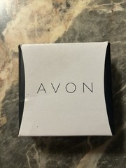 Vintage Avon Rhinestone Necklace Silver Tone Solid Pendant