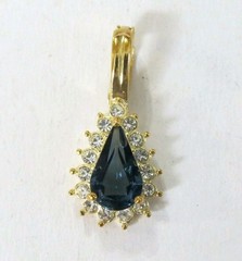 Vintage Roman Blue Crystal Pendant Enhancer 1 in