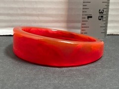 2.25″ Inner Diameter Round Tapered Acrylic Bangle Bracelet Red Orange