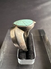 Vintage 925 Sterling Silver Ring Handmade Turquoise Ring Size 9.5 US