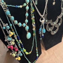 Jewelry Lot Faux Turquoise Blue Southwestern Style Necklaces Bracelets Earrings
