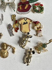 Vintage Jewelry Lot Brooches Small Pins Enamel Rhinestones Animals 1950 – 1980