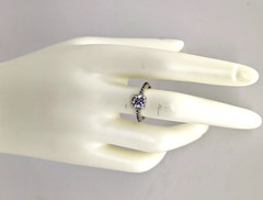 Vintage Elegant RING Silver 925 with Bright Stone -size: 8.5US (18.5mm)| UA #57