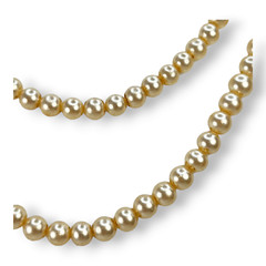 Vintage Sarah Coventry Faux Pearl Two Strand Necklace Reversible Clasp