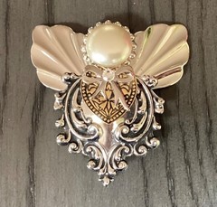VTG Jane Davis Angels of Love Brooch 1995 Signed