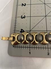 Vintage Gold & Silver Tone Choker Necklace PIERCED Matching Earrings Unbranded