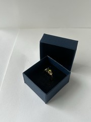 Vintage Green Cubic Zirconia Ring Gold Plated Womens Size 7.5