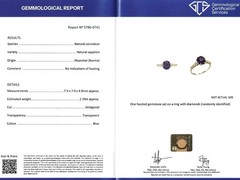 2.70Ct Burmese Sapphire and 0.24Ct Diamond Platinum Solitaire Ring Circa 1925
