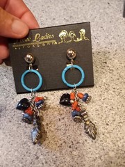 Lot Of 5 Vintage Three Ladies by Roxsann, Gold Tone Clip On And Pierced Earrings