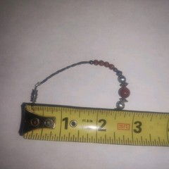 Vtg Southwest Silver Beads W Goldstone Fringe Design Necklace And Bracelet Set