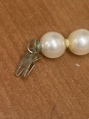 Knotted Faux Pearl 50″ Rope Necklace 6.7 mm 1930-50? See Clasp Vtg Antq? Jewelry