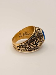 1959 UC Davis 10K Gold Class Ring Men’s Size 11 Jostens 16.6g Blue Agriculture