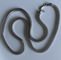 Vintage Vendôme Mesh Chain Silver Tone 36in Necklace 9mm wide 65.9g Statement