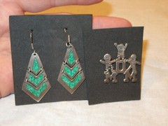 Sterling Silver Jewelry Lot Topazio Brooch Earrings Military Noah’s Ark + (521H