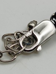 AIL Aluma Sterling Silver 3 Stone Chrysocolla Leather Cord Necklace