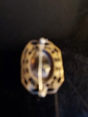 Antique Art Deco Topaz Brooch / Pin Glass Rhinestone