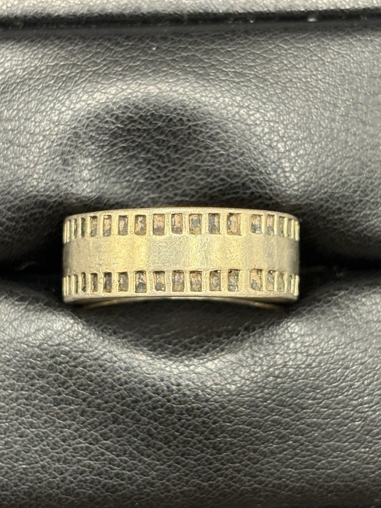 Vintage Sterling Silver 9MM Band Ring 10 Grams Size 13 E29