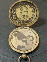 RARE Victorian Post Mortem Mourning Hair Pocket Watch Victorian