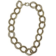 Unbranded Chunky Double Link Collar Necklace Toggle Clasp Maximalist Mob Wife