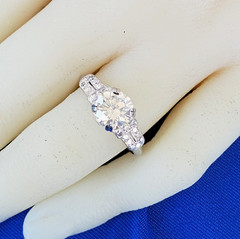 Original EARTH MINED DIAMOND Deco 2ct Engagement Ring Vintage PLATINUM Solitaire