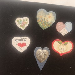 Vintage Heart Brooch Lot Mixed Materials And Styles