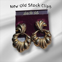Vintage Monet Trifari Napier Lisner Clip Goldtone Earring Lot